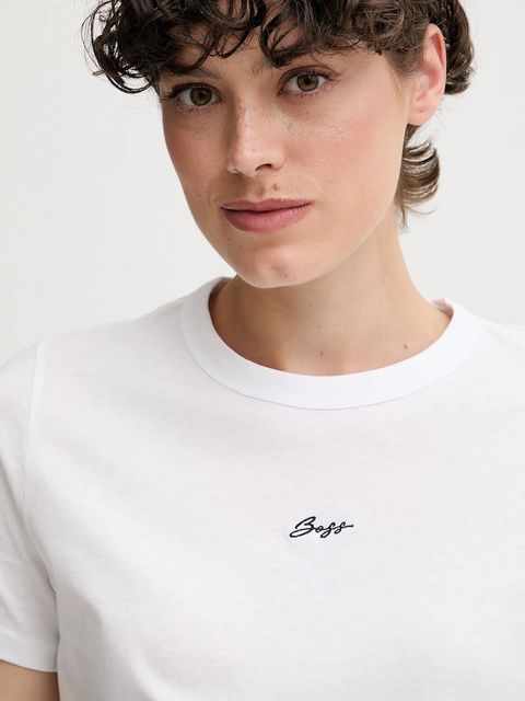 BOSS Orange t-shirt bawełniany damski kolor biały 50547547