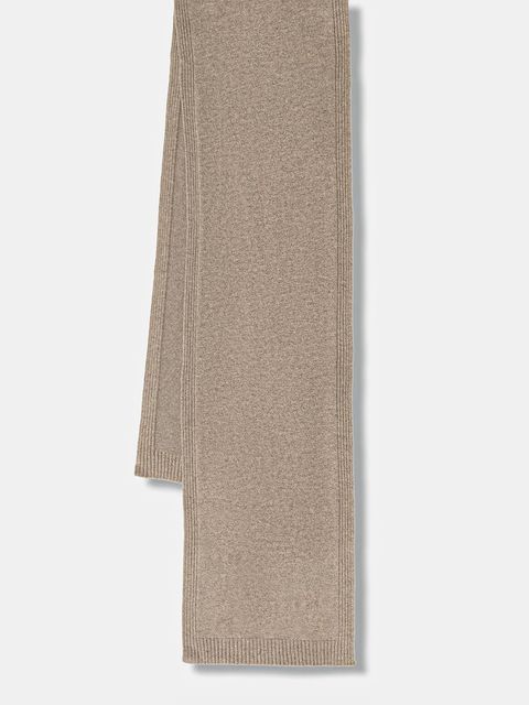 United Colors of Benetton szalik z dodatkiem wełny damski kolor brązowy gładki 122HDU01O - zdjęcie produktu nr 1