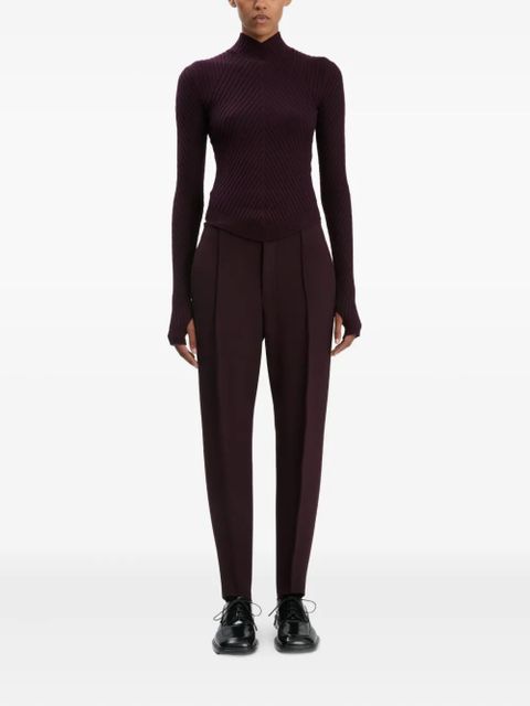 Victoria Beckham split-hem trousers - Brown