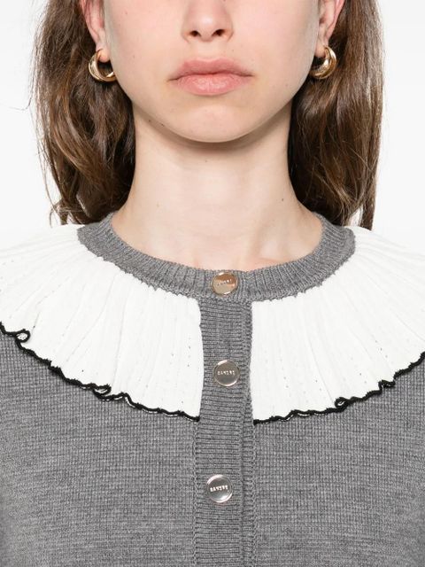 SANDRO round-collar cardigan - Grey