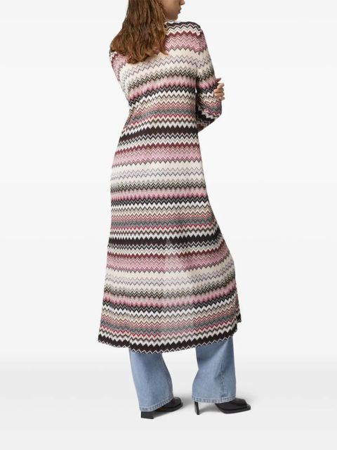 Missoni zigzag long cardigan - Pink