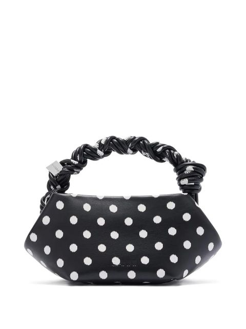 GANNI mini Bow polka-dot tote bag - Black - zdjęcie produktu nr 2