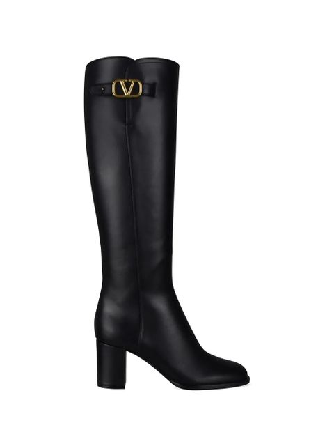 Valentino Garavani VLogo Signature knee-high boots - Black - zdjęcie produktu nr 1