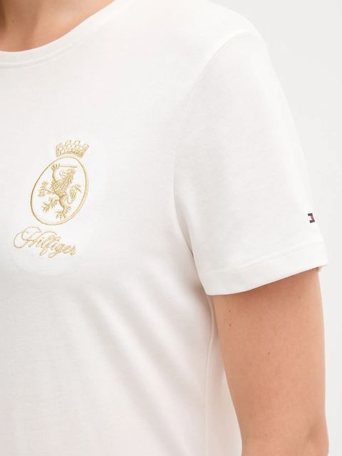 Tommy Hilfiger t-shirt bawełniany damski kolor biały WW0WW46153