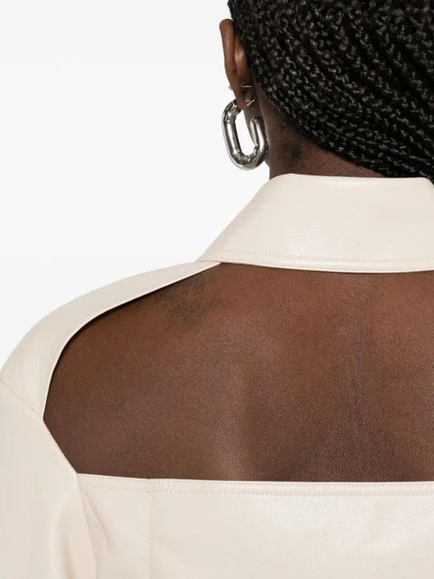 Nanushka cut-out shirt jacket - Neutrals
