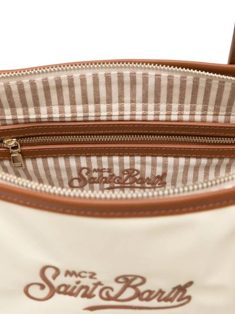 MC2 Saint Barth embroidered-logo tote bag - Yellow