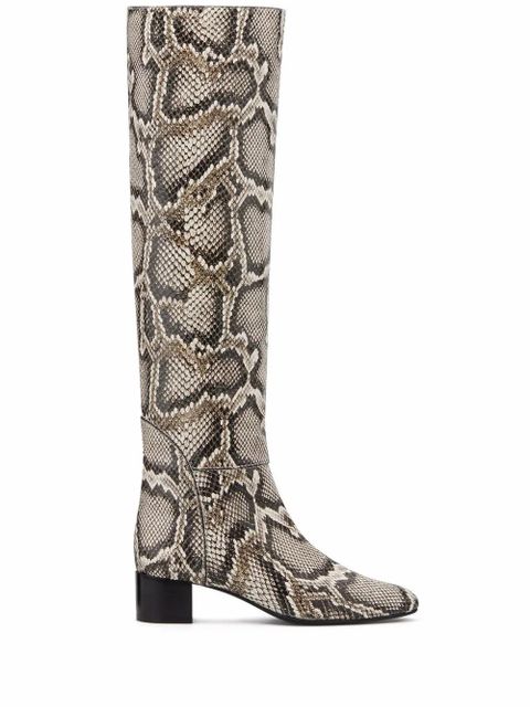 Giuseppe Zanotti Doreen snakeskin-effect boots - Brown - zdjęcie produktu nr 1