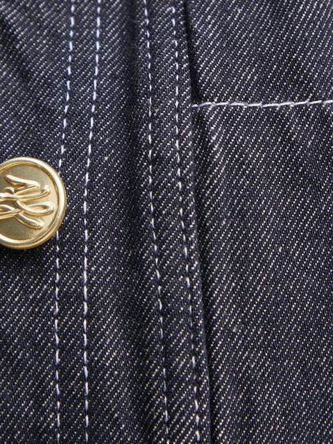 Karl Lagerfeld kurtka jeansowa damska kolor granatowy przejściowa A1W14048