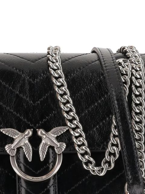 PINKO Classic Love quilted shoulder bag - Black