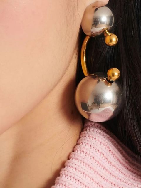 Balmain sphere-detail earrings - Silver - zdjęcie produktu nr 2
