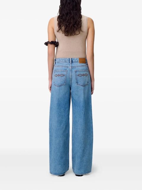 Claudie Pierlot wide-leg washed jeans - Blue