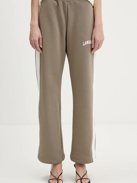 La Mania spodnie dresowe bawełniane DARLENE damskie kolor zielony gładkie DARLENE - zdjęcie produktu nr 1