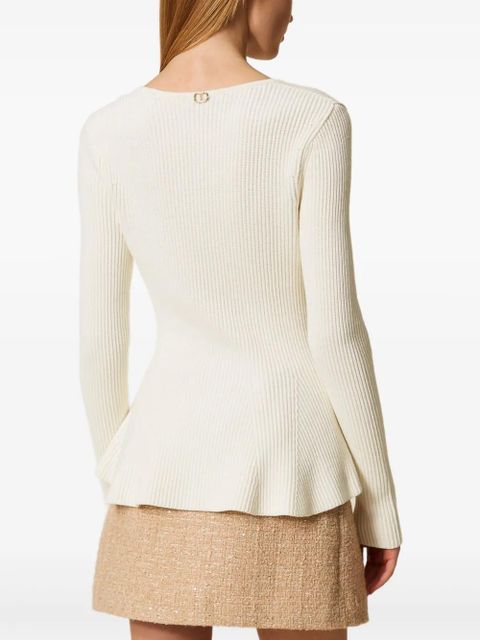TWINSET ribbed sweater - White