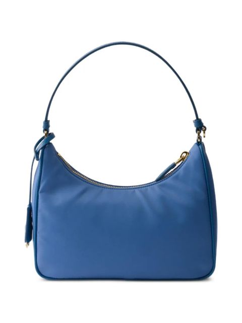 Prada mini Re-Edition 2005 triangle-logo tote bag - Blue - zdjęcie produktu nr 2