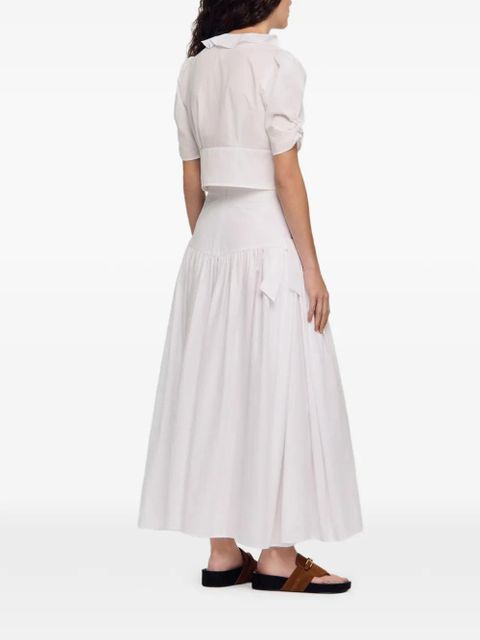 SANDRO ruffled-collar blouse - White