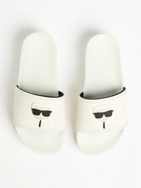 Karl Lagerfeld klapki KONDO MAXI damskie kolor biały na platformie KL80805A