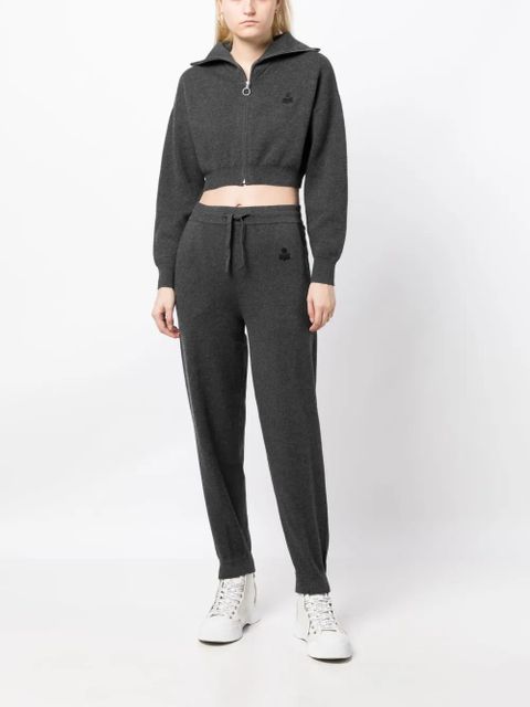 MARANT ÉTOILE Kira drawstring-waist knitted trousers - Grey - zdjęcie produktu nr 2