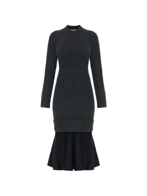 Alexander Wang ribbed long-sleeves midi dress - Grey - zdjęcie produktu nr 1