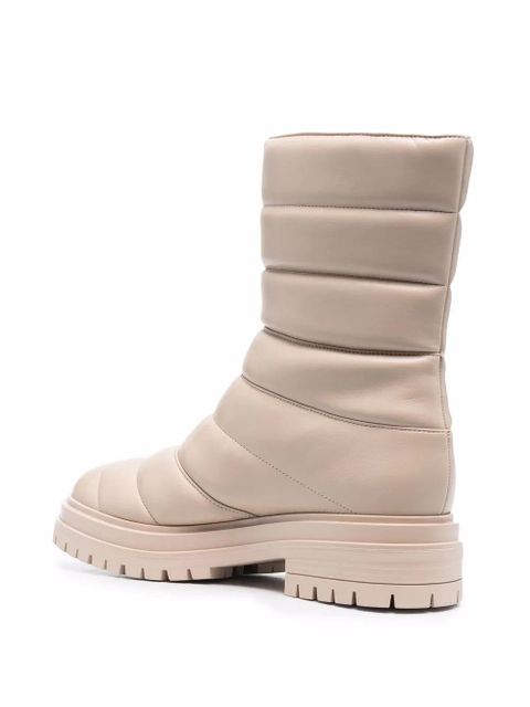 Gianvito Rossi Eiko padded combat boots - Neutrals