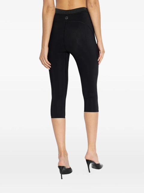 Coperni elasticated cycling capri shorts - Black