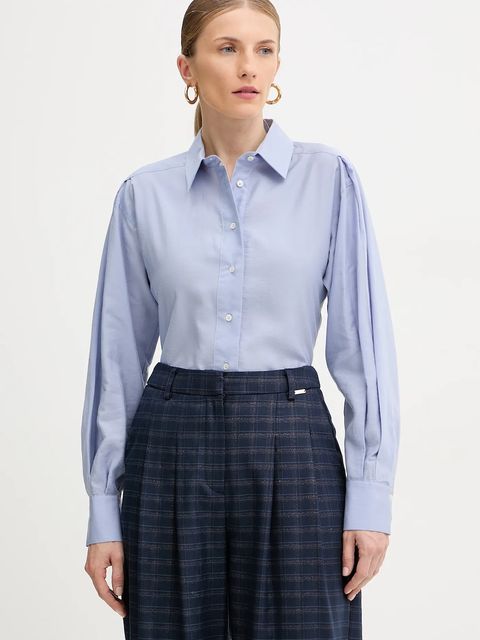 Marella koszula damska kolor niebieski regular z kołnierzykiem klasycznym 2523116022200 - zdjęcie produktu nr 1