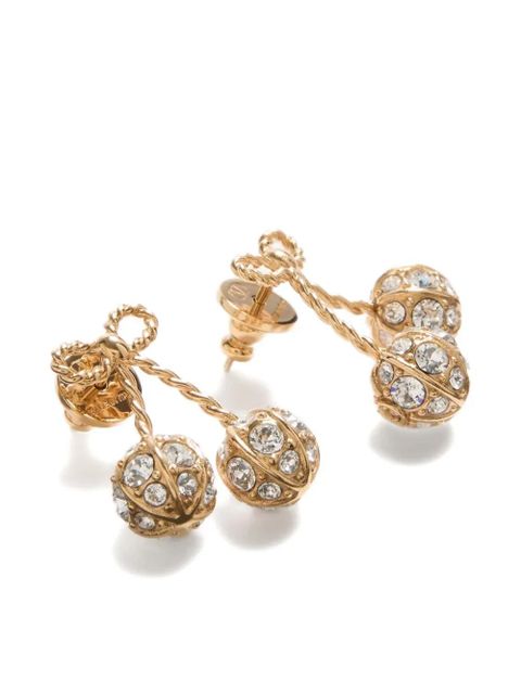 Valentino Garavani Cherryfic crystal-embellished earrings - Gold