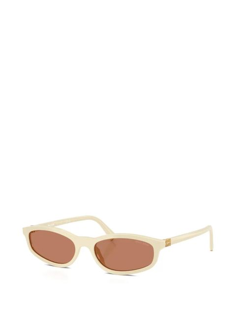 Miu Miu Eyewear oval-frame sunglasses - Neutrals - zdjęcie produktu nr 2