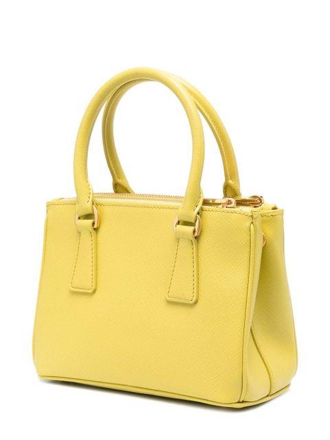 Prada mini Galleria saffiano leather bag - Yellow