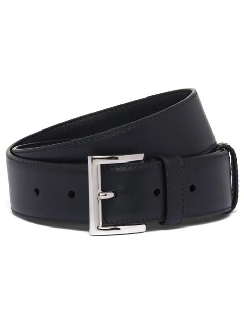 Prada triangle-logo leather belt - Black - zdjęcie produktu nr 1