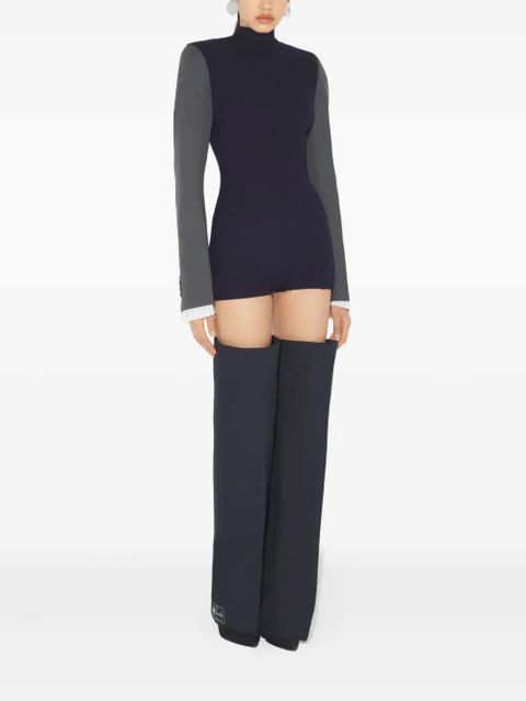 Jean Paul Gaultier ribbed long-sleeve bodysuit - Blue - zdjęcie produktu nr 2