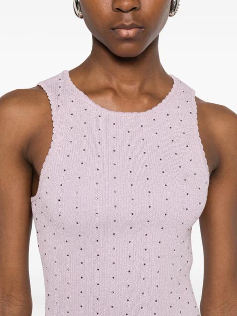 SANDRO scalloped-hem tank top - Purple