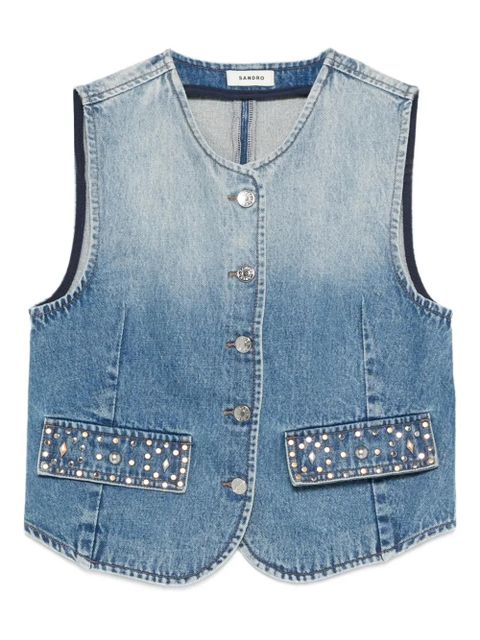 SANDRO sleeveless jacket - Blue - zdjęcie produktu nr 1