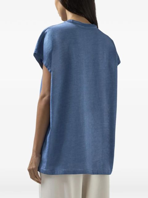 GCDS printed sleeveless T-shirt - Blue