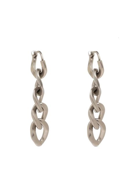 Maison Margiela curb-chain drop earrings - Silver - zdjęcie produktu nr 2