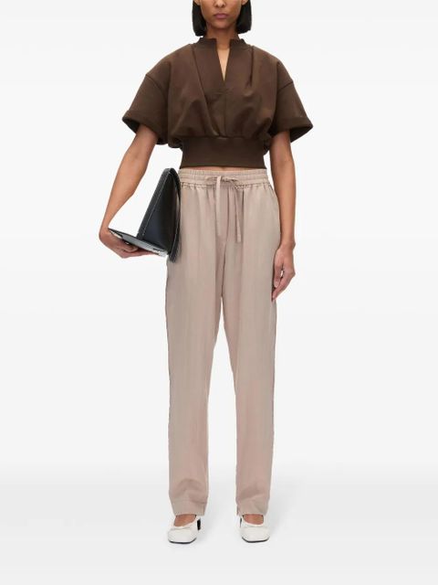 3.1 Phillip Lim V-neck cotton T-shirt - Brown - zdjęcie produktu nr 2