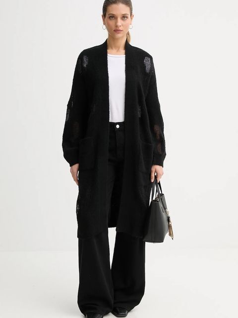 United Colors of Benetton sweter z dodatkiem wełny damski kolor czarny 18L4EN00J - zdjęcie produktu nr 2