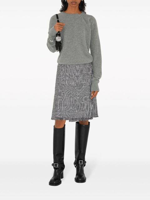 Burberry Equestrian Knight-embroidered crew-neck jumper - Grey