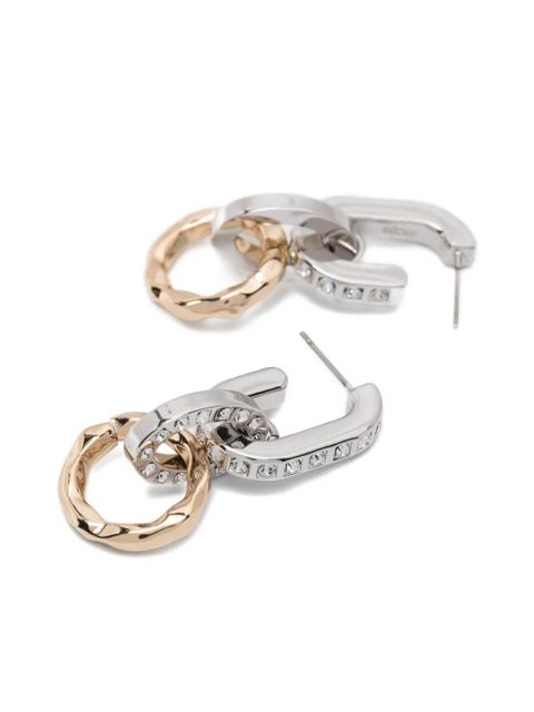 Maje link glass earrings - Silver