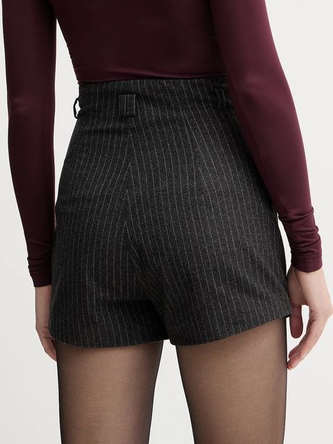 La Mania szorty GLADYS damskie kolor szary high waist GLADYS