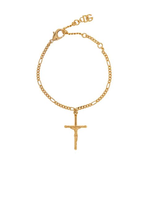 Dolce & Gabbana cross-pendant bracelet - Gold - zdjęcie produktu nr 2