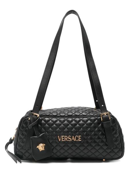 Versace small quilted shoulder bag - Black
