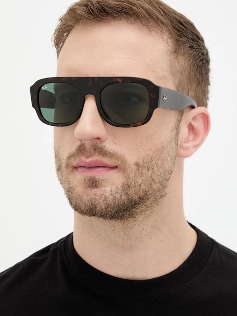 Ray-Ban okulary przeciwsłoneczne kolor brązowy 0RB2218