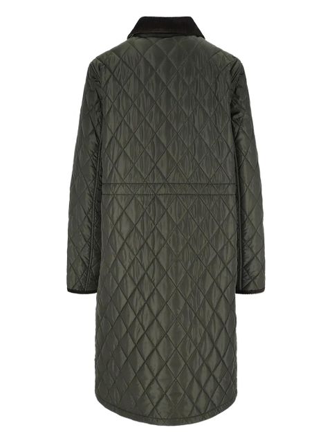 Burberry corduroy-collar coat - Green - zdjęcie produktu nr 2