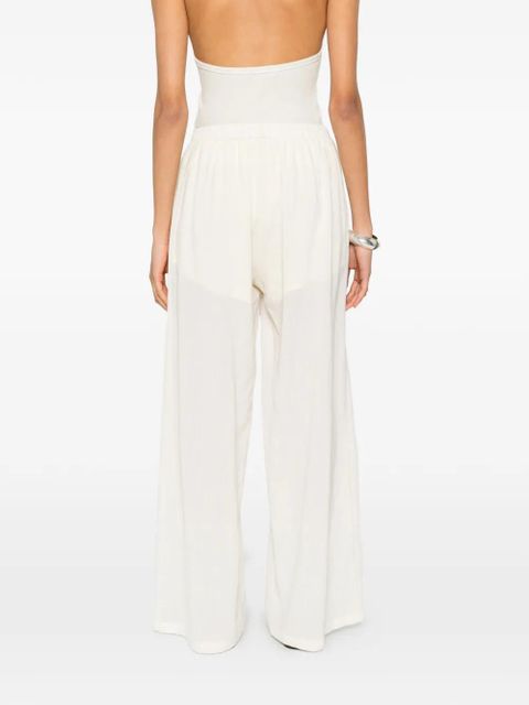 Eleh pleated wide-leg trousers - Neutrals