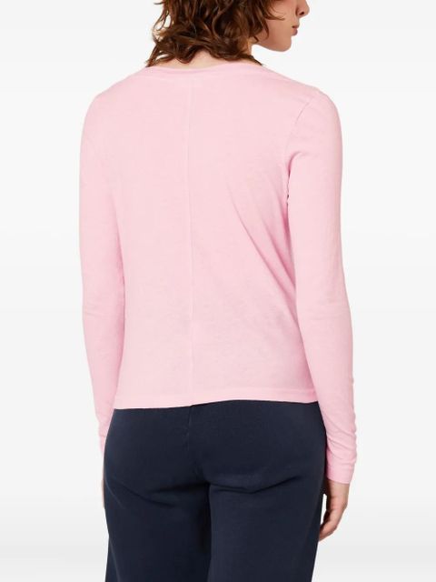 American Vintage Gamipy long sleeve V-neck T-shirt - Pink