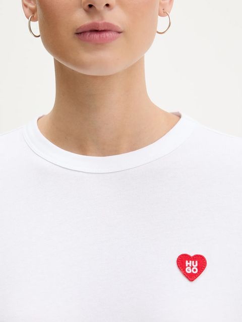 HUGO t-shirt bawełniany Damacia_6