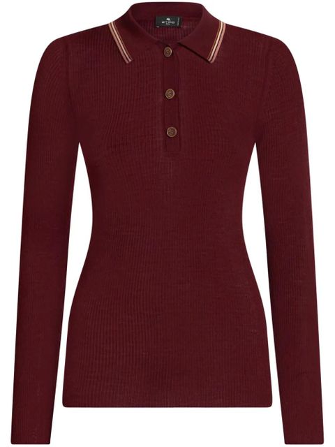 ETRO jacquard polo shirt - Red - zdjęcie produktu nr 1