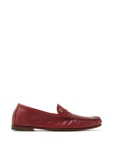 Versace Guanto leather driver shoes - Red - zdjęcie produktu nr 1