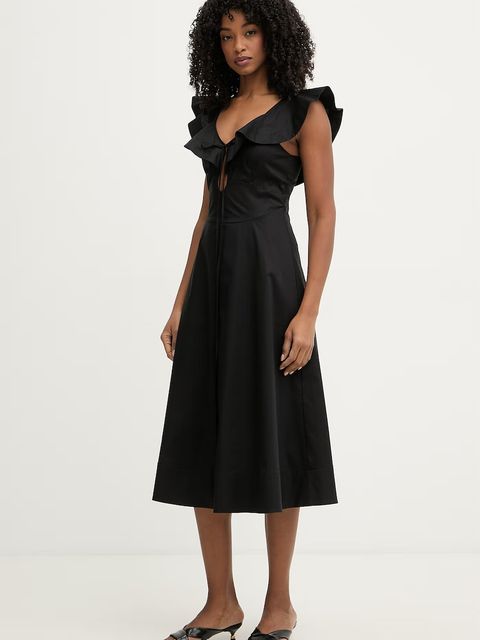 Twinset sukienka rozkloszowana bawełniana z elastanem - zdjęcie produktu nr 1