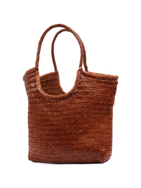 DRAGON DIFFUSION diagonal woven tote bag - Brown